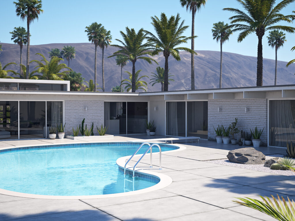 Palm Springs modern style house with pool