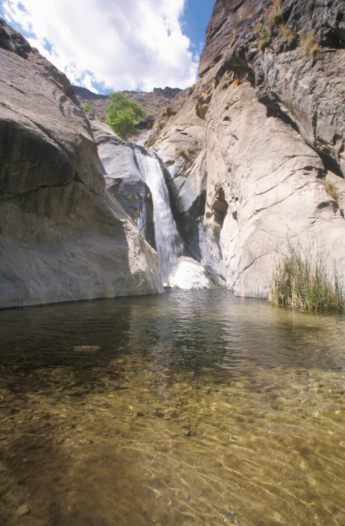 Tahquitz Canyon and waterfall in Palm Springs, California, Indian Canyons of Cahuilla peoples